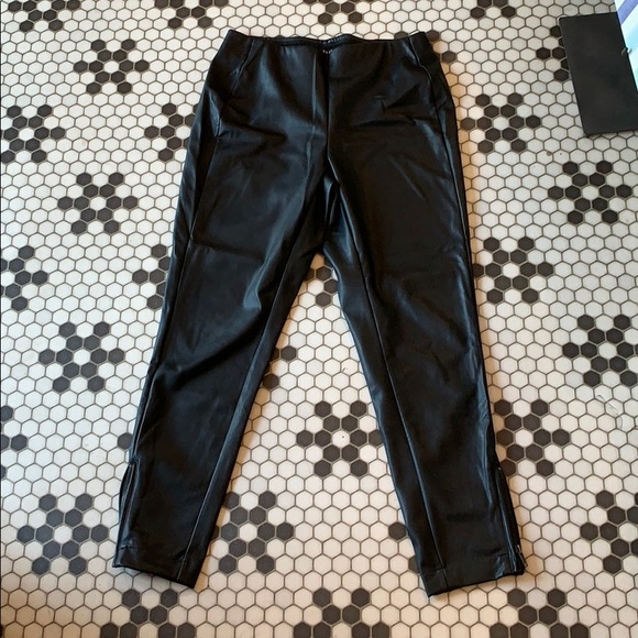 Brass Vegan Leather Pants - Picture 1 of 3